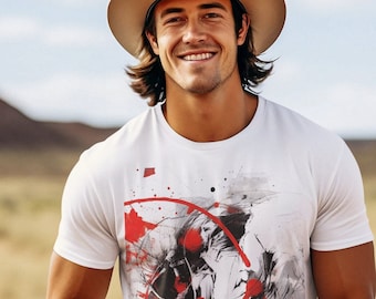 Abstract Original Red/Black Unisex Cut / Sew Tee All Over Print