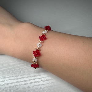 Dainty Bracelet, Beaded Bracelet, Fairy Jewelry, Gold Plated Bracelet