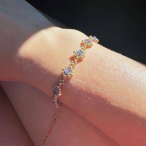 Dainty Bracelet, Beaded Bracelet, Fairy Jewelry, Gold Plated Bracelet