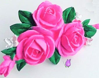 Rose Border Silicone Mold, Flower Applique (11.5x7 cm) For Resin Plaster Concrete