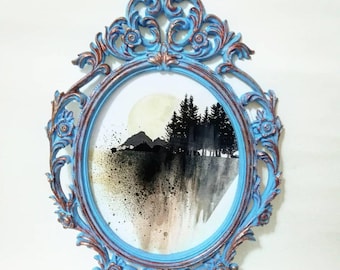 Moule en silicone baroque cadre ovale - Résine, argile, plâtre (40 cm)