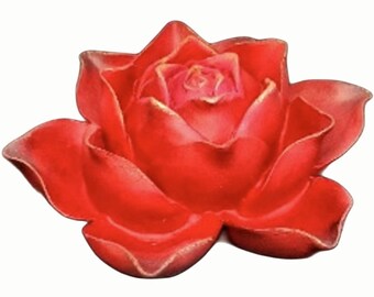 Moule en silicone pour  Fleur Rose de 16 cm en 3D pour plâtre, cire, bougie, ciment, résine polyester, savon, béton K1002