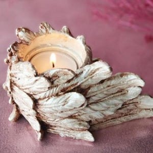 Silicone Mold Wings Tealight Candle Holder for Plaster Resin Cement Polymer Clay Polyester Soap Wax K493