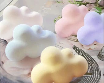 Silicone Mold 3D Clouds for Plaster Wax Soap Polyester Resin Concrete Cement Fimo K850