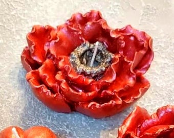 Silicone Mold Poppy Flower 3D 7cm (2.75 inches) for Plaster Resin Cement Polymer Clay Polyester Soap Wax K076