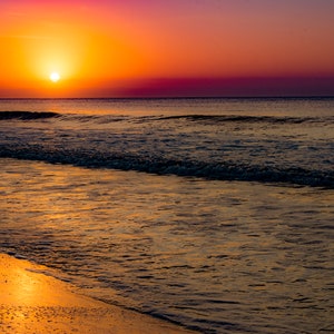 Atlantic Beach, North Carolina, Fort Macon State Park, Ocean Sunrise, Photo Print