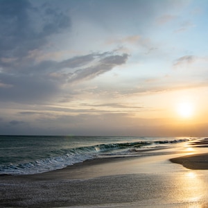 Atlantic Beach, North Carolina, Fort Macon State Park, Ocean Sunset, Photo Print
