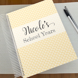Yellow School Days Memory Book with full pockets