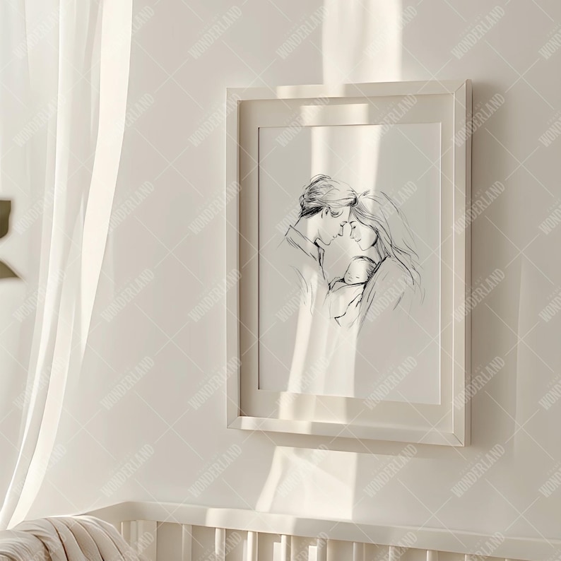 Video Frame Mockup, Vertical Nursery Mock-up, PSD, MP4, Baby interior, A3 Poster, Mobile
