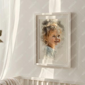 Video Frame Mockup, Vertical Nursery Mock-up, PSD, MP4, Baby interior, A3 Poster, Mobile