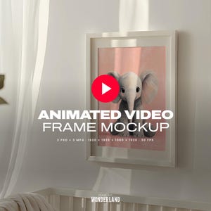 Animated Nursery Video Frame Mockup – A-Series Artwork (PSD + MP4)