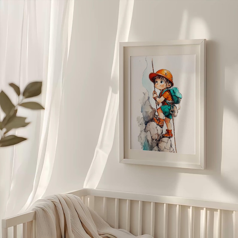 Video Frame Mockup, Vertical Nursery Mock-up, PSD, MP4, Baby interior, A3 Poster, Mobile