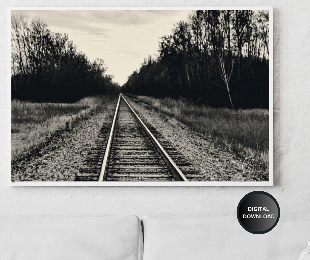 Railroad Track Railroad Track Printable Photo Train Track Printable