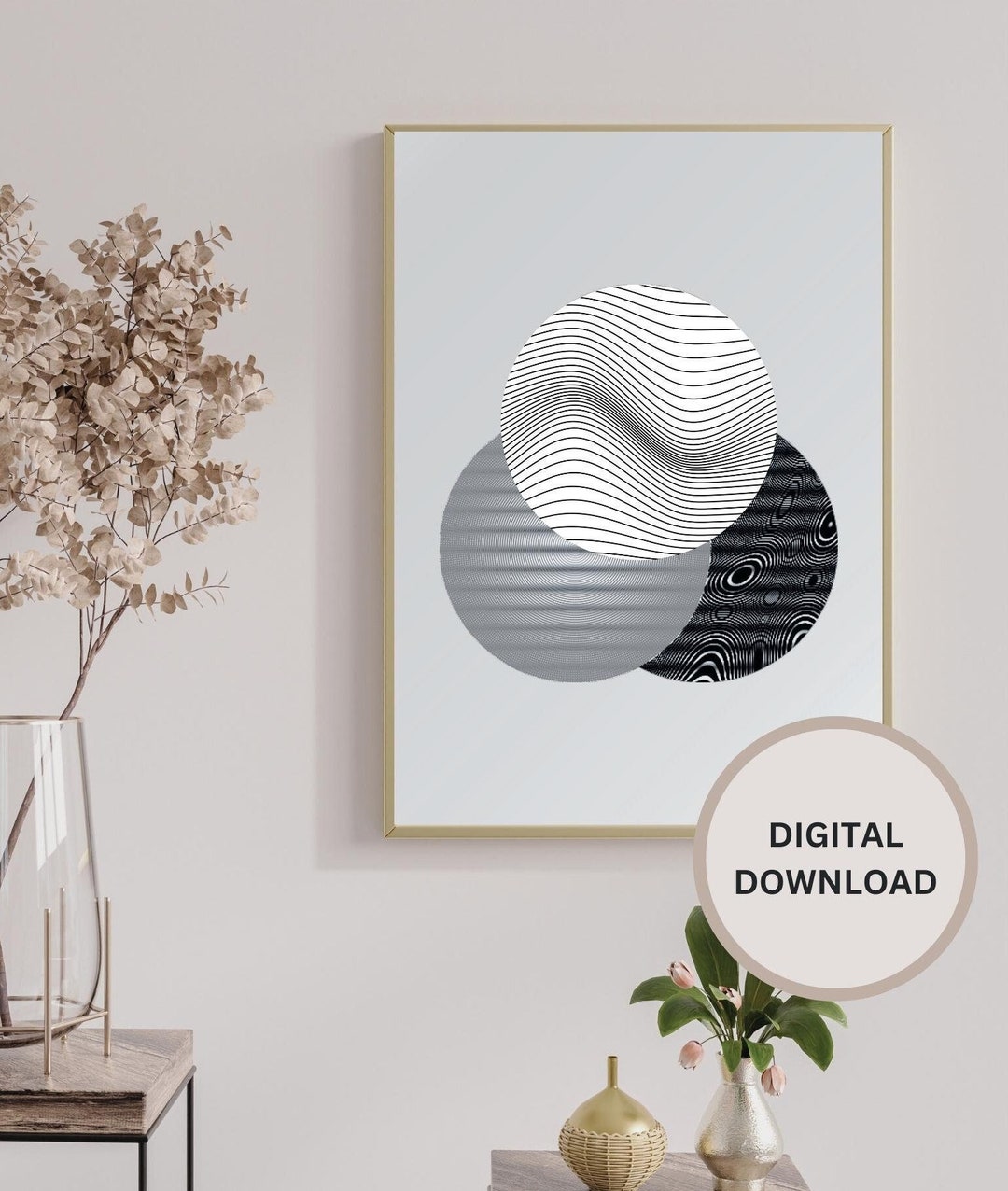 West Elm Modern Circle Print
