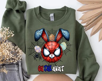 Easter Spider-Bunny PNG: Kids Sublimation Design (Digital Download)