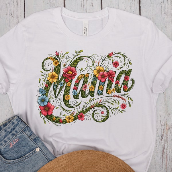 Floral Mama PNG, Sublimation Design Download, Mama Svg, Mama Floral Png, Mama Flower Png, Wildflower Png, Mama floral, Mother's Day Png