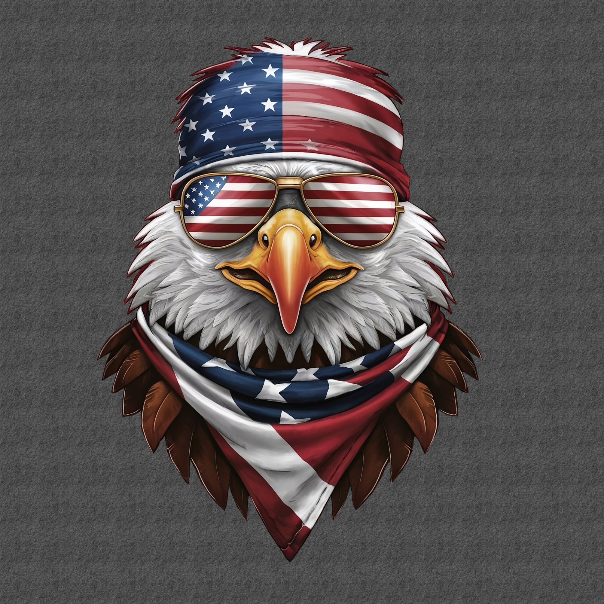 American Eagle Usa Flag Waving Eagle On Waving Flag