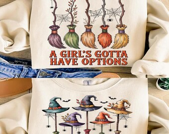 A Girl Gotta Have Options Png, Retro Halloween Png, Witches Png, Halloween Png, Spooky Season, Feeling Witchy, Halloween Png, Which Brooms