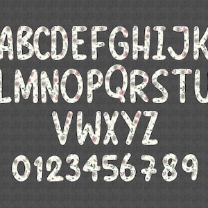 Floral Alphabet Clipart: Flower Letters, A-Z (Digital Download)