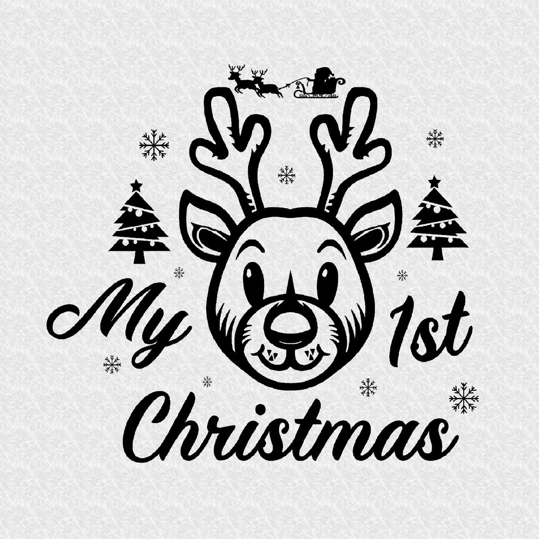 Baby's First Christmas Svg, My First Christmas Svg, Deer Svg, Kid Svg