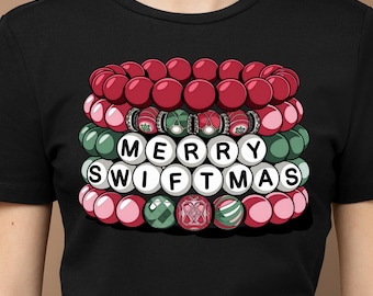 Merry Swiftmas PNG: Friendship Bracelet Sublimation Design (Digital Download)