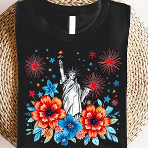 Retro 4th of July Statue of Liberty PNG: USA Patriotic Design (Digital Download