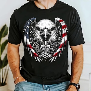 American Flag Eagle PNG, USA Patriotic Png, 4th of July, Memorial Day, Veteran image 2