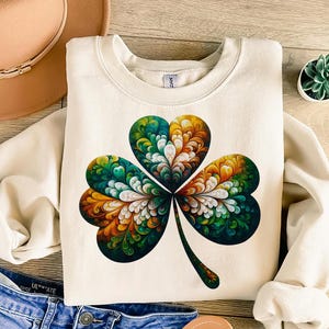 St. Patrick&#39;s Day Clover PNG: Irish T-Shirt Design (Digital Download)