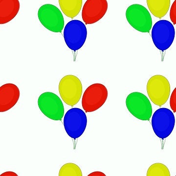 Single Balloon Pattern Seamless Patterns Balloons Digital Paper Download 12x12 - Etsy
