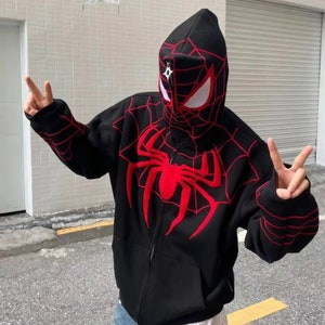 Spiderman : Marvel Spiderman Pull à Capuche, 7/8yr, Neuf avec Étiquettes