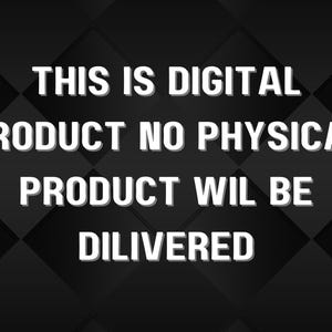 Puede incluir: Anuncio de producto digital sobre fondo negro con patr&oacute;n de diamantes. El texto blanco dice: "ESTE ES UN PRODUCTO DIGITAL NO SE ENTREGAR&Aacute; NING&Uacute;N PRODUCTO F&Iacute;SICO."