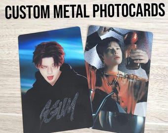 CUSTOM METAL Photocard Kpop inspired fanmade