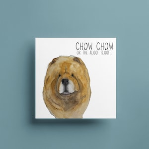 Envíale un poco de amor a Fluofy: Tarjeta de felicitación de Chow Chow rojo 'Aloof Floof'