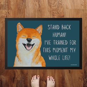 Shiba Inu Door Mat – Guard Dog Vibes, Fluffy Edition