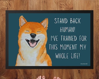 Shiba Inu Door Mat – Guard Dog Vibes, Fluffy Edition