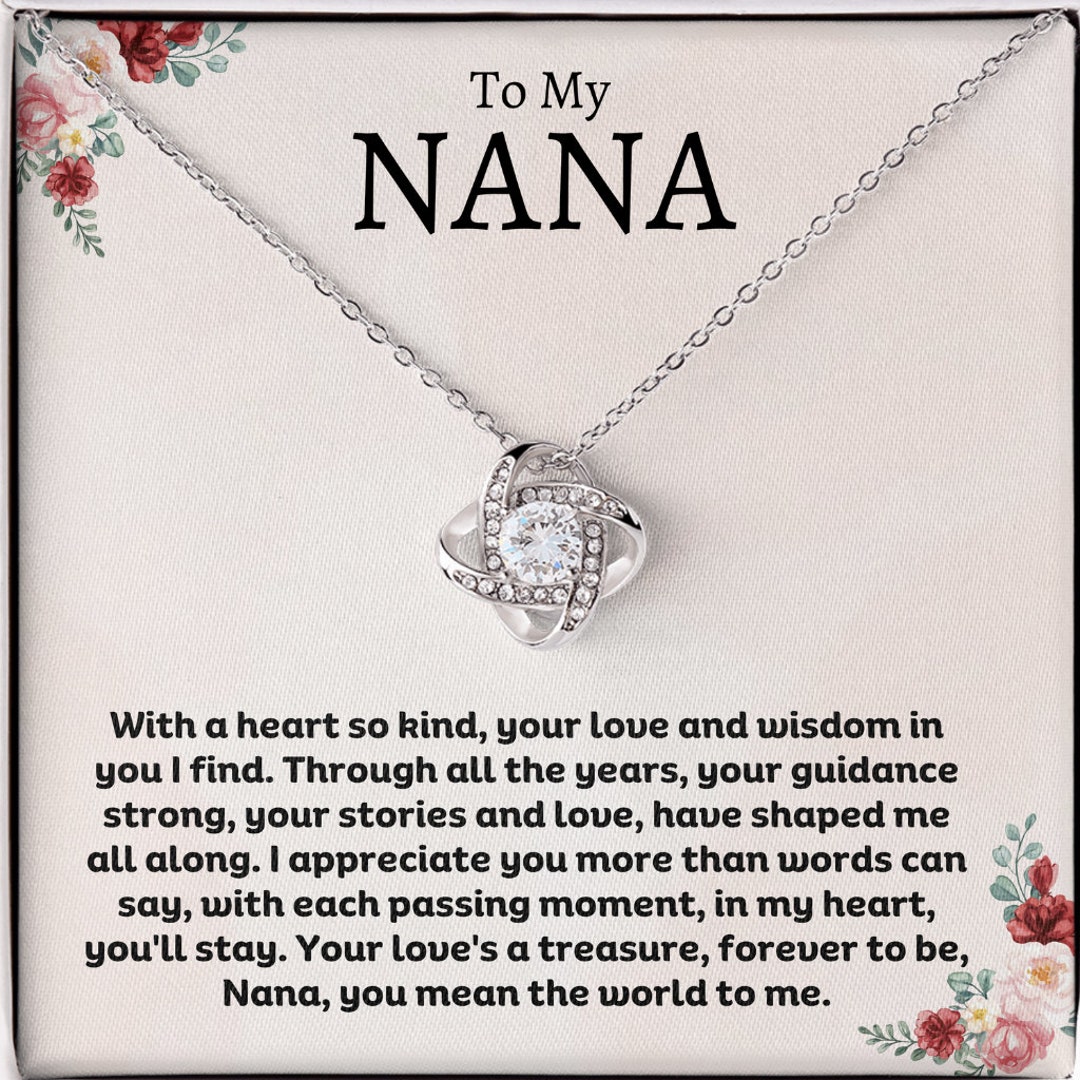 Nana Necklace for Nana Christmas Gift Personalized Nana Gifts Etsy