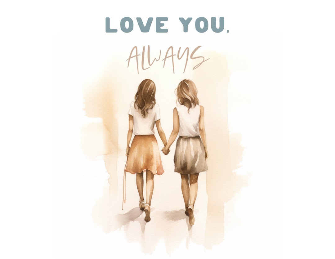 Printable Lesbian Love Card, Pride Love Card, LGBTQ Greeting Card ...