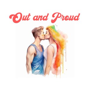 Afdrukbare lesbische / niet-binaire / bi-liefdeskaart, trots-liefdeskaart, LGBTQ-wenskaart, lesbische verjaardagskaart, aquarel, biseksueel