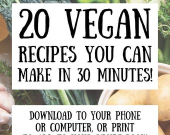 20 Vegan Recipes You Can Make in 30 Minutes!