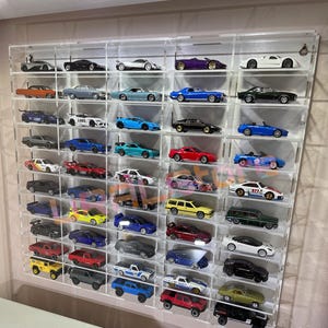 1:64 Scale Acrylic Plexi Wall Display Case for Hotwheels Diecast Toy Car Storage