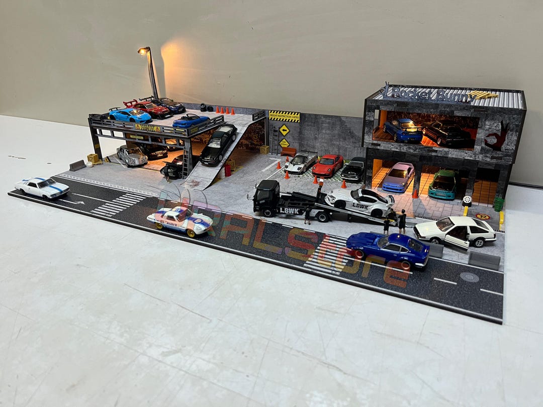 1:64 Scale Diorama Display for Diecast Model Cars - Rocket Bunny