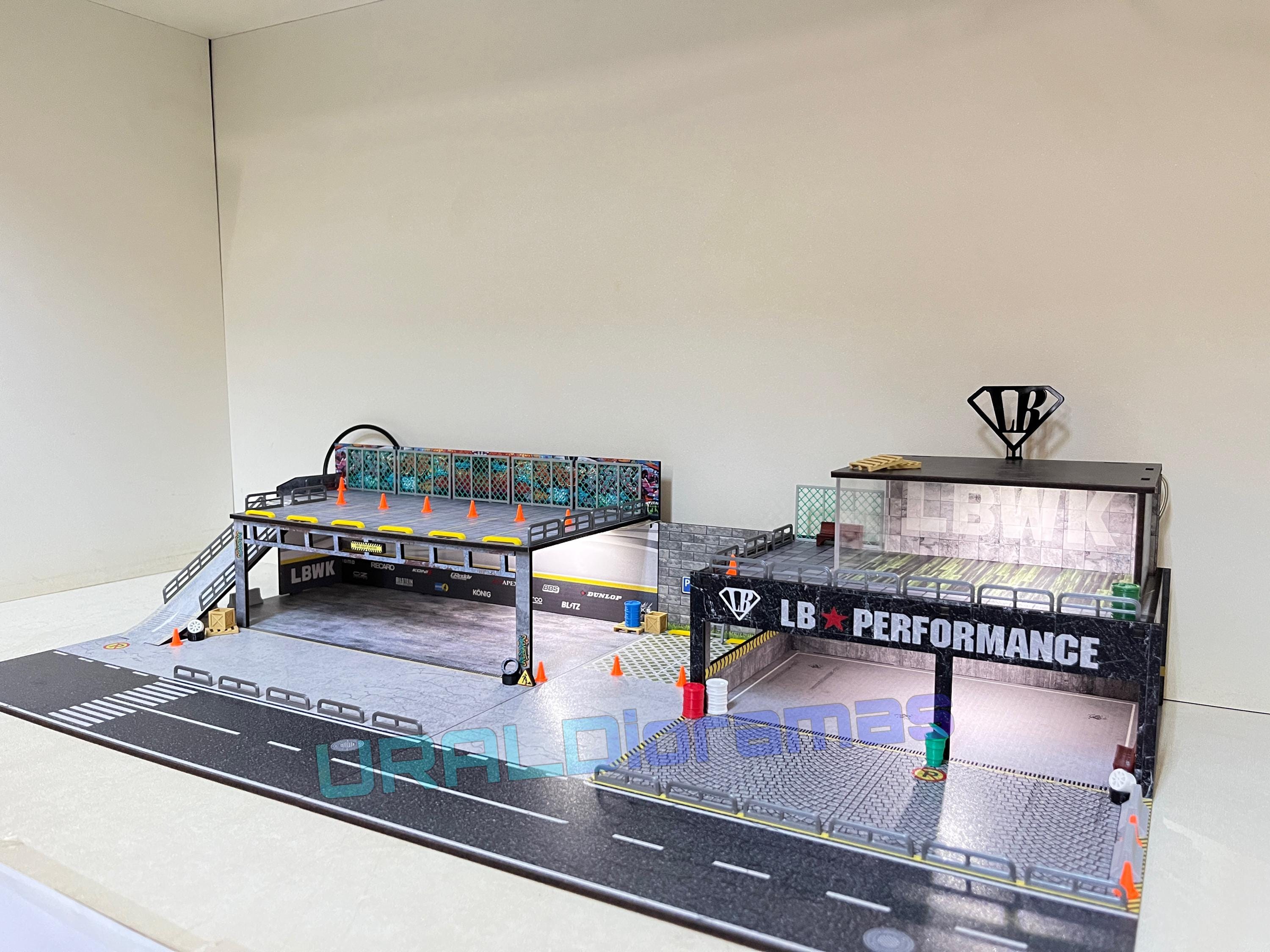 1/64 Diorama - LBWK Garage Scene Display for Diecast Model Cars