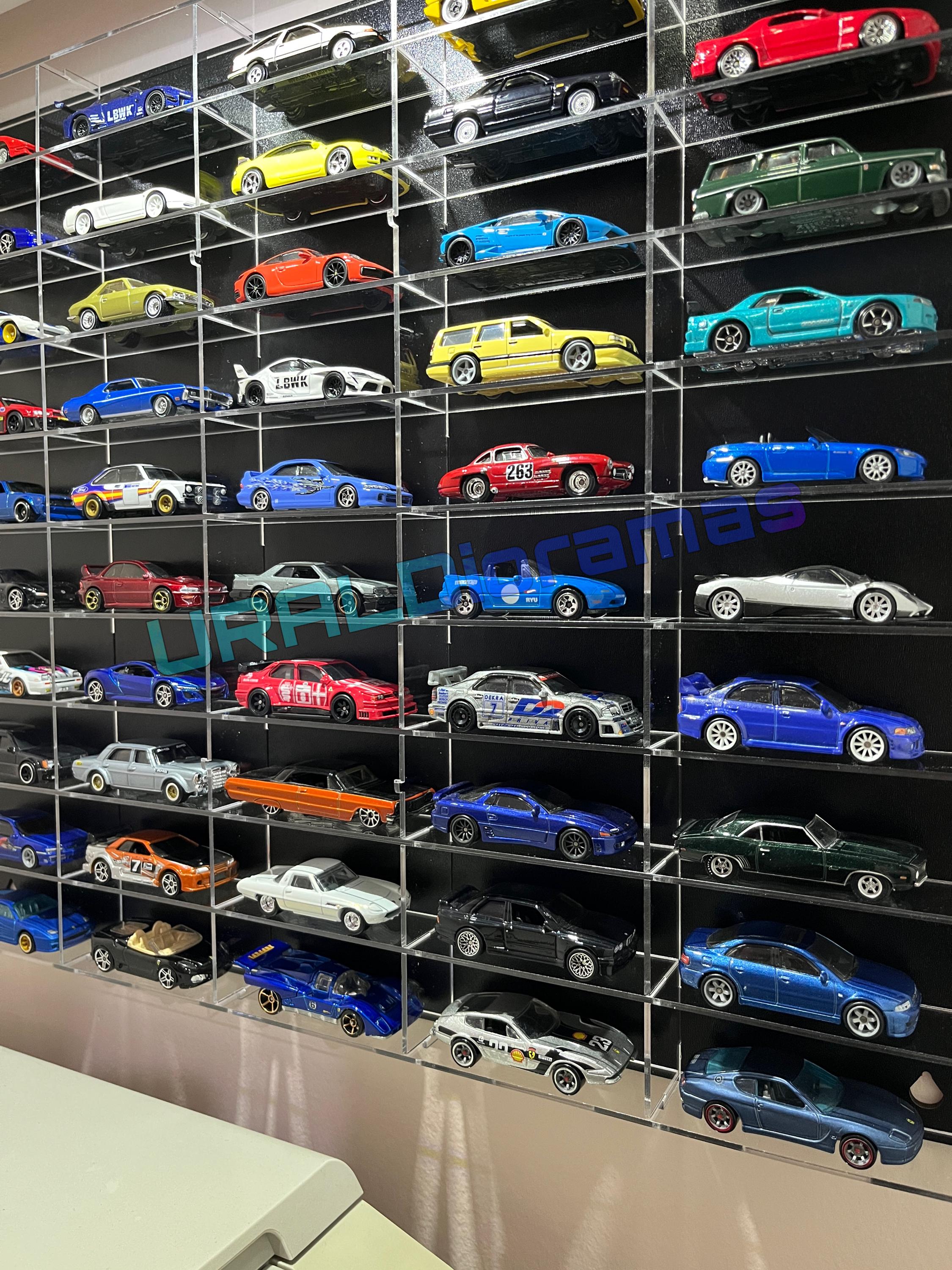 Predolo – Vitrine De Parking 1/64 – Garage Miniature En Résine – Double Couche – 7,9 X 5,2 X 4,8 Cm – Présentoir Pour Modèles Réduits