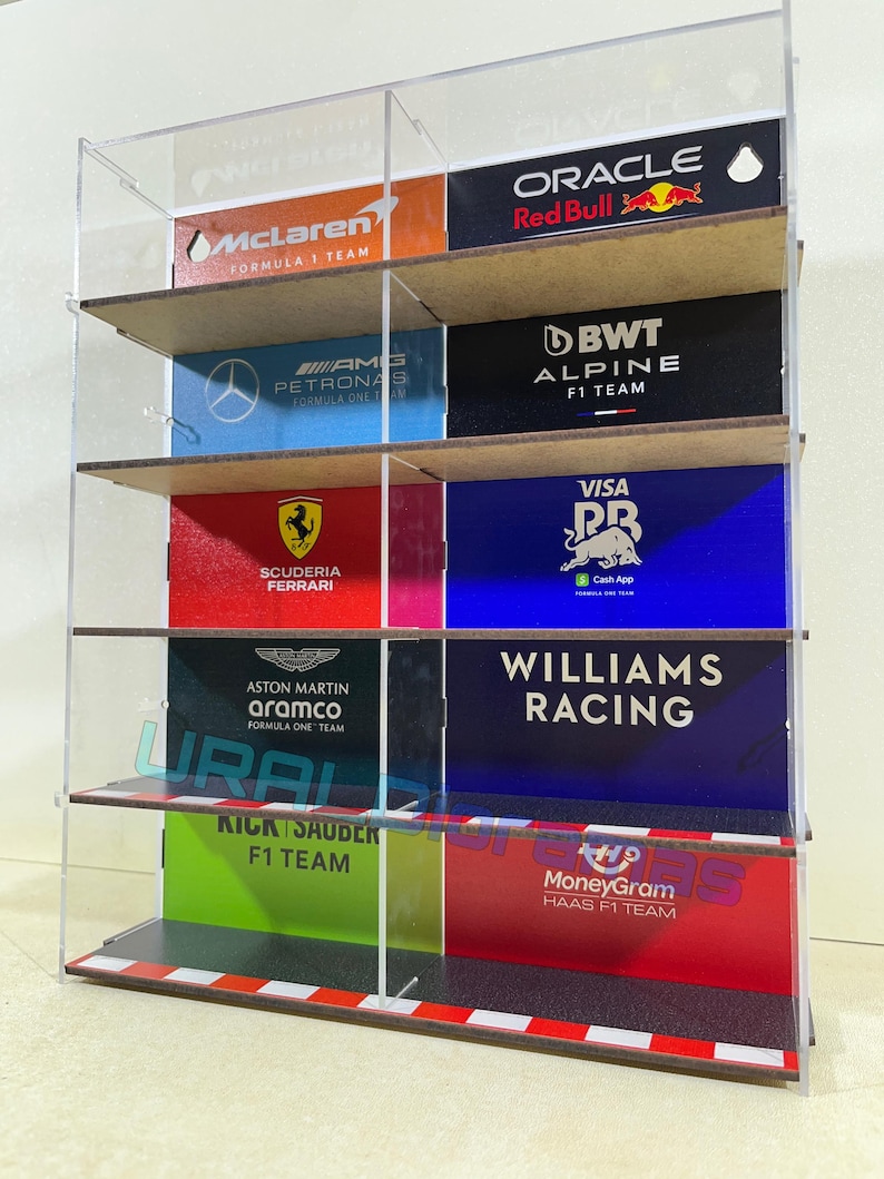 F1 Computer Rack 1/64 Scale Wall Rack - Formula 1 Car Display Case - Etsy