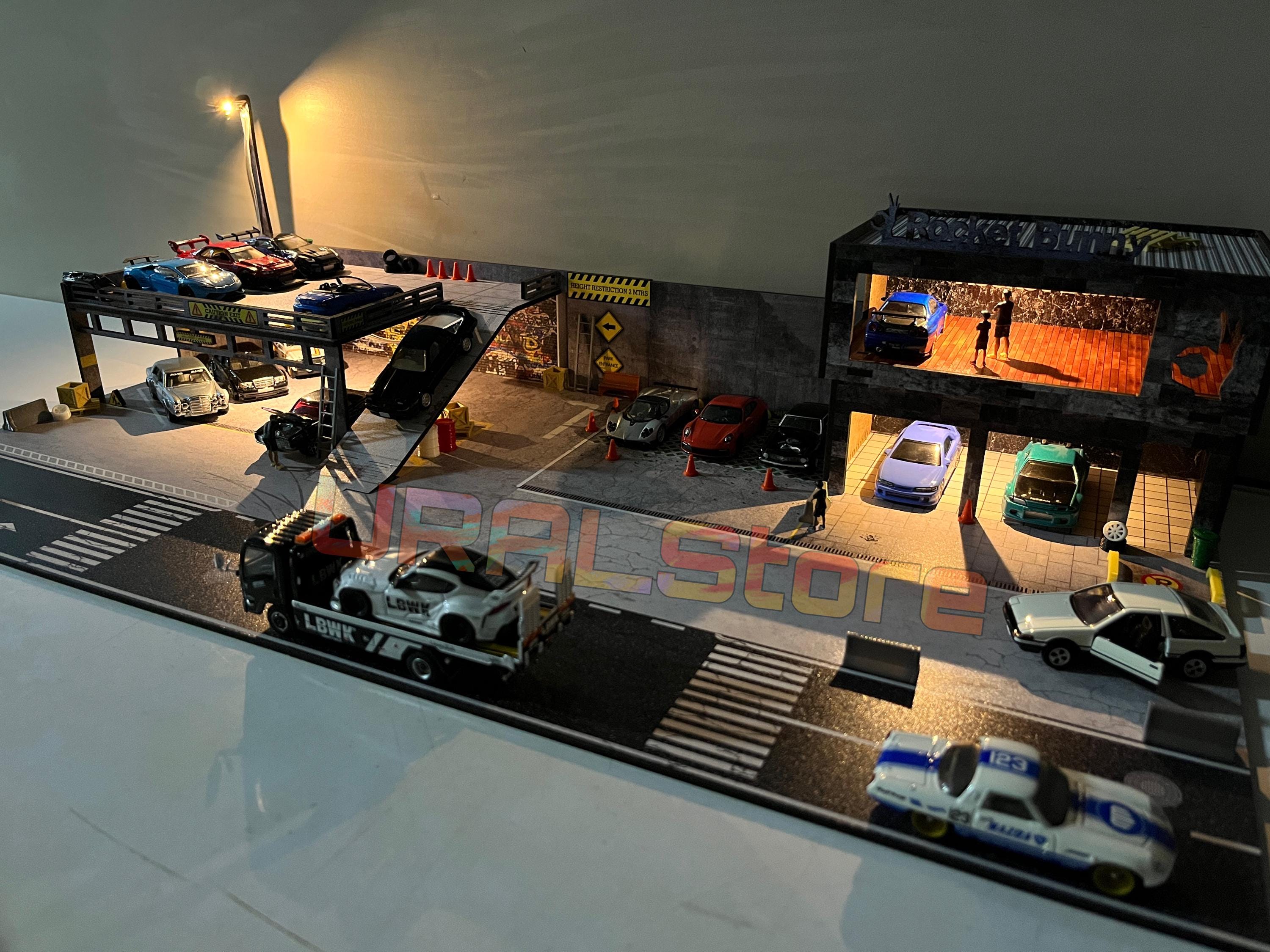 1:64 Scale Diorama Display for Diecast Model Cars - Rocket