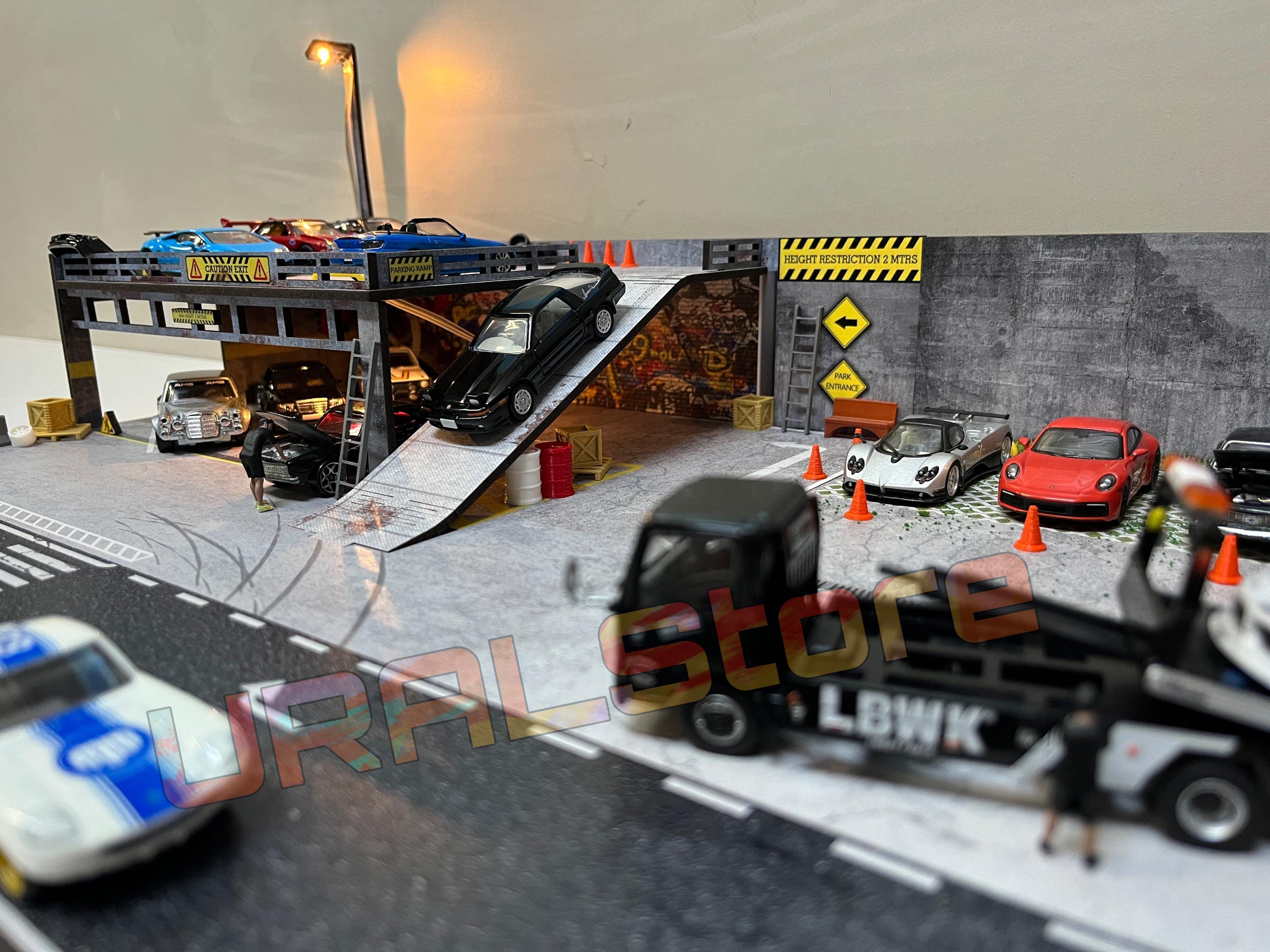 1/64 Diorama - Rocket Bunny Diorama Garage Scene for Diecast Model
