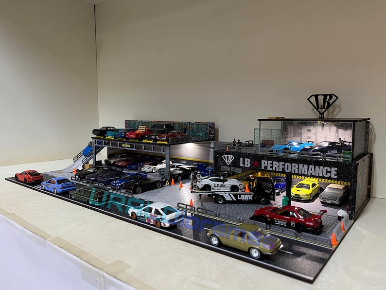LBWK Diorama Garage Szene Display für Diecast Model Cars - Maßstab 1:64 ...