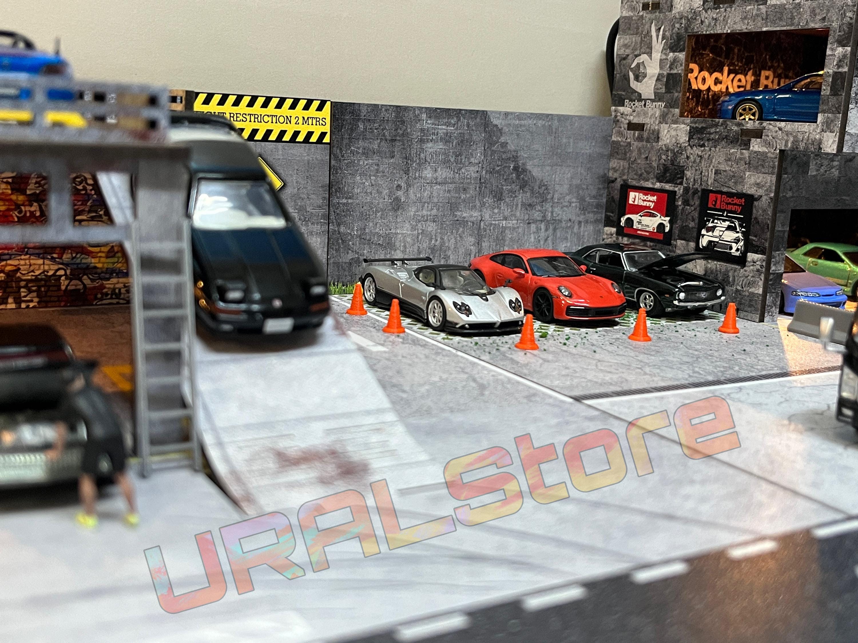 1:64 Scale Diorama Display for Diecast Model Cars - Rocket Bunny