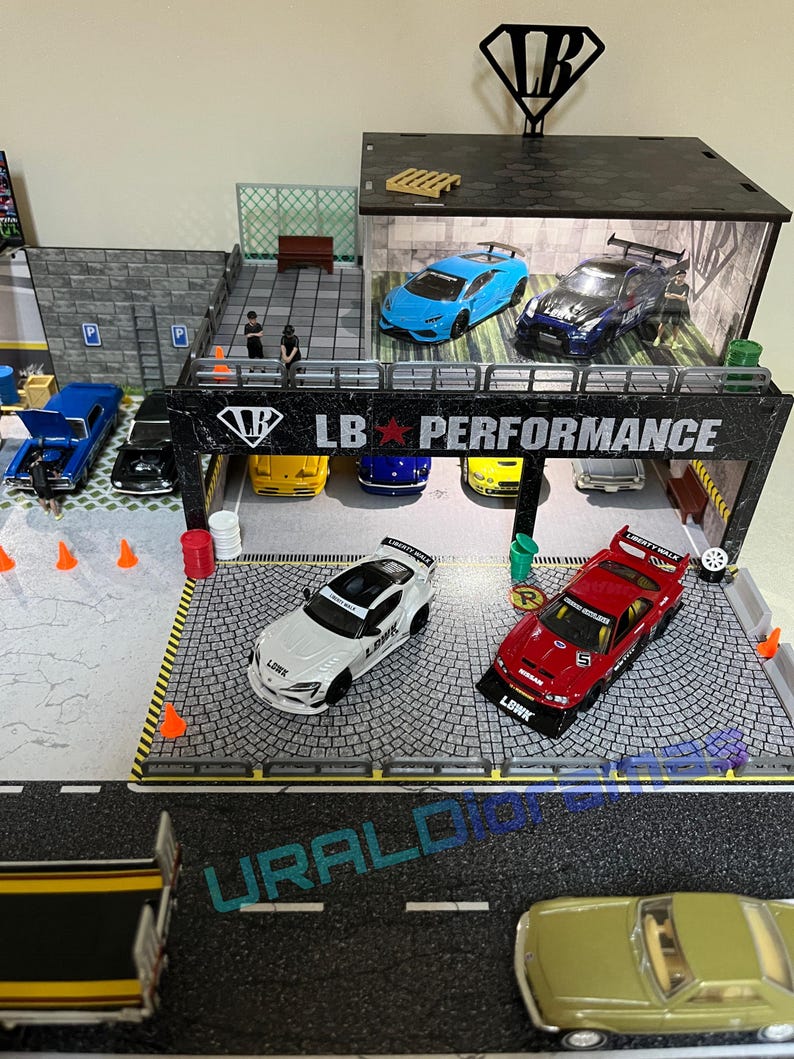 1/64 Diorama - LBWK Garage Scene Display for Diecast Model Cars ...