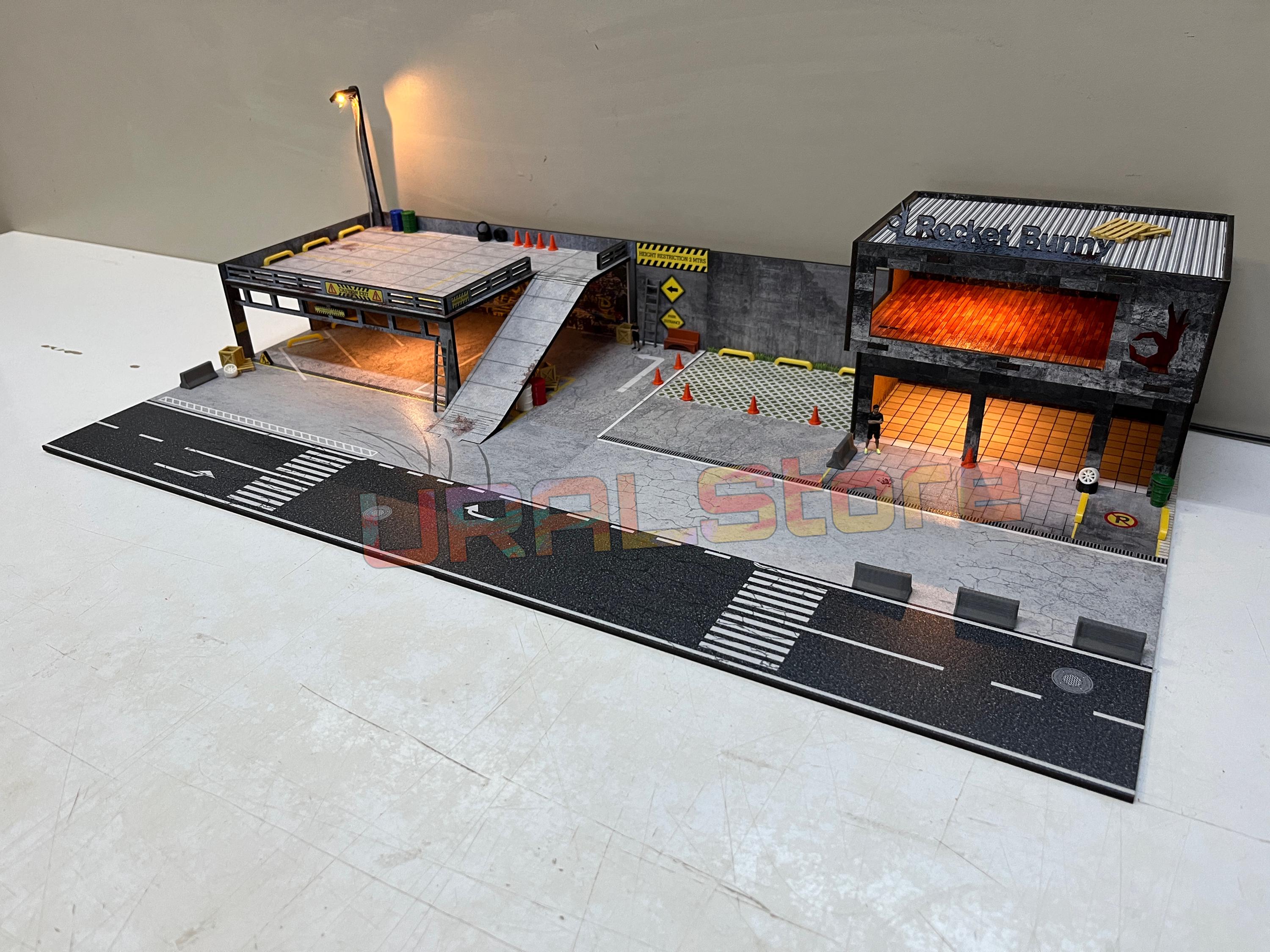 1:64 Scale Diorama Display for Diecast Model Cars - Rocket Bunny